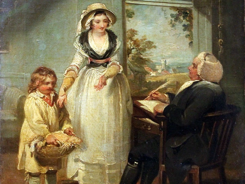 1766-Henry Singleton - Il vicario riceve le decime anagoria